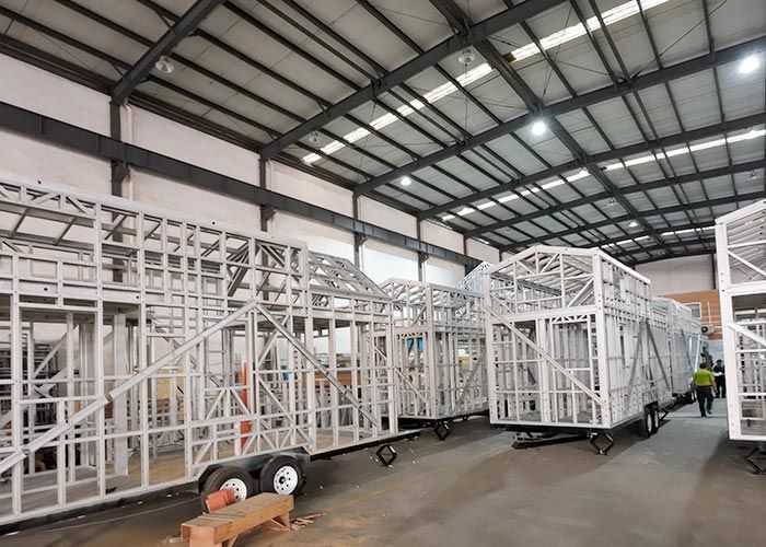 Modern PrefabTiny House On Wheels With Light Steel Structure Integrated Wall Panels