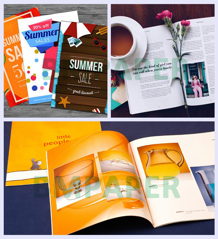 80lb 100lb Gloss Text Paper For Booklets 28" x 40" 2 Sided Smooth Printing
