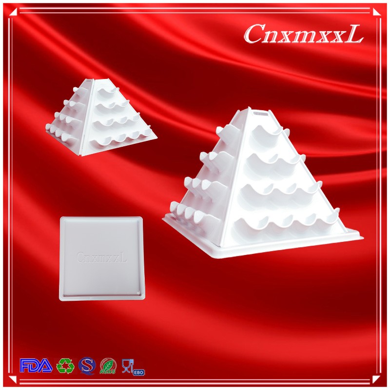 60 pcs macarons plastic box PET and cake base mini macaron tower