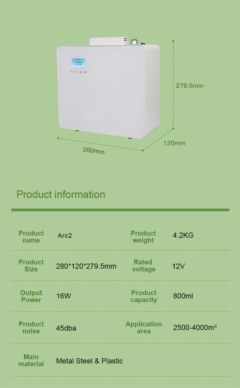 WIFI Intelligent Control Essential Oils Diffuser 800ML Large Capacity Commercial Hotel Waterless Electric Aroma Diffuser
