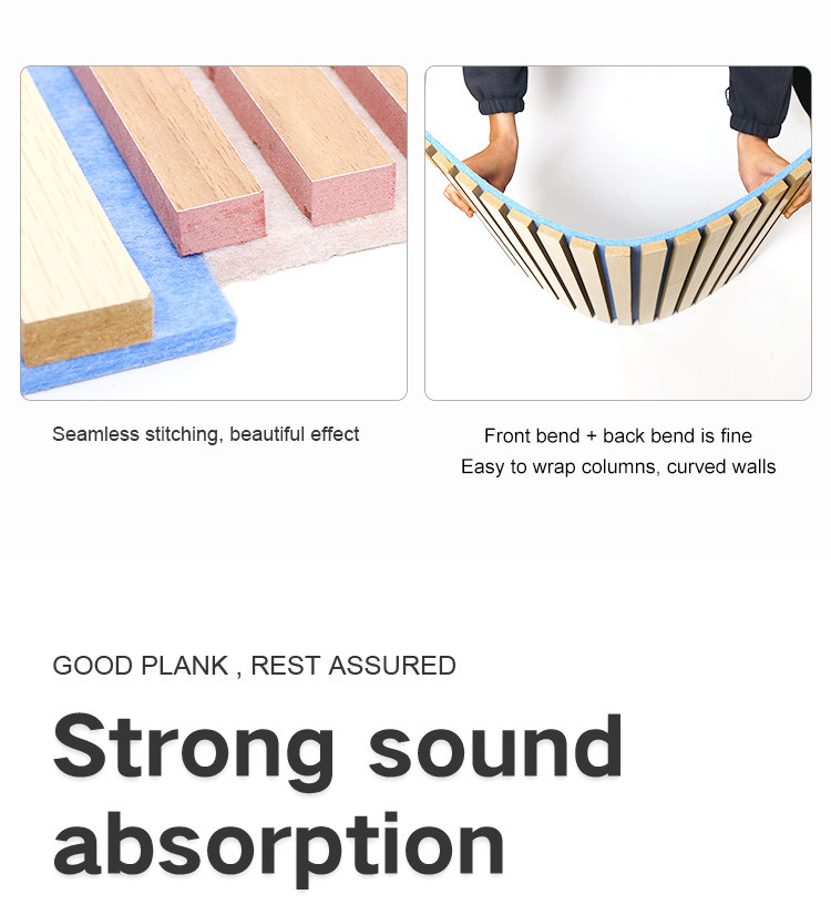 Factory Direct Sales Solid Wood Panel Interior Decoration Materials Wooden Acoustic Panel