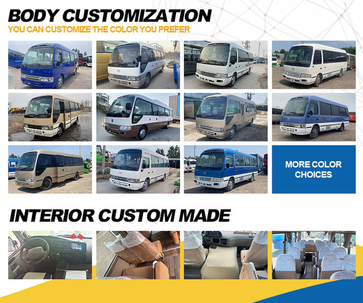 Good Condition LHD Diesel Coaster Bus with 2.4T Displacement and 19 Seat Capacity