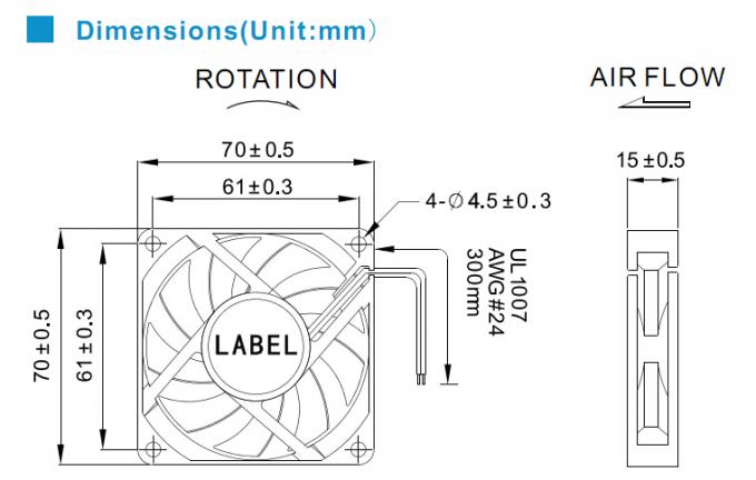 Reversible Plastic Computer Cooling Fans With Positive & Negative Function