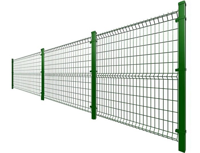 Steel 3D V Mesh Security Fencing 4mm 60mm Post 50mm X 200mm