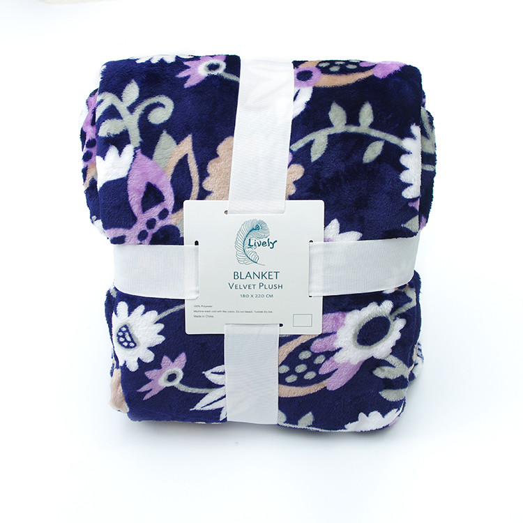 Healthy Warm Flannel Print Blanket / Super Soft Plush Blanket 100% Polyester