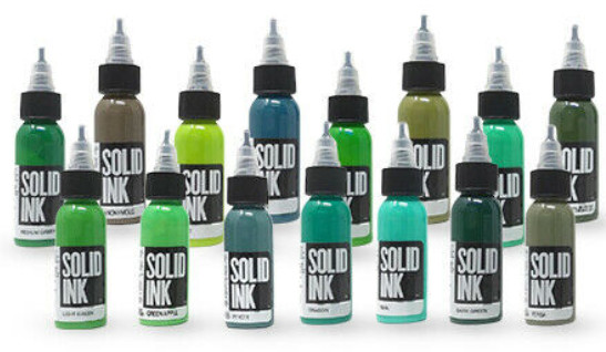 Green Micro Solid Ink Tattoo Ink Pigment 30ML 60ML 120ML 260ML