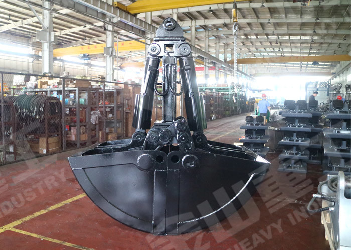 CAT312 Excavator Hydraulic Rotating Grab Clamshell Bucket Double Cylinder
