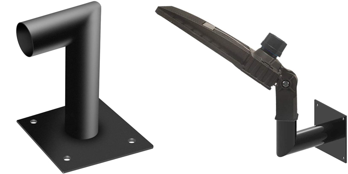 Aluminum Solar Street Light LED Light Mount Bracket for Standard or Nonstandard Pole