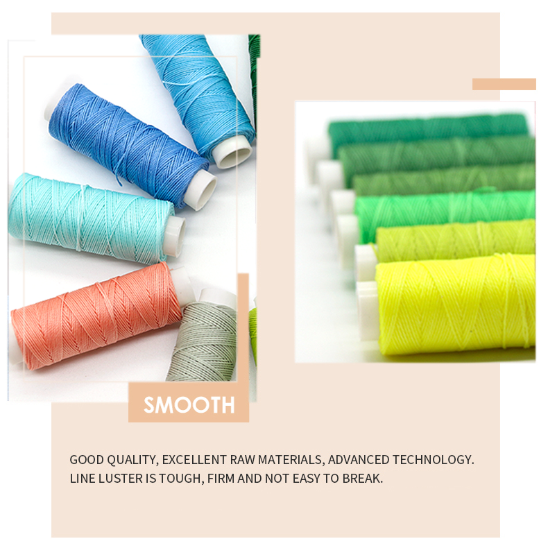 1mm 100% Polyester Leather Round Waxed Thread for Hand-sewn Leather Long-lasting