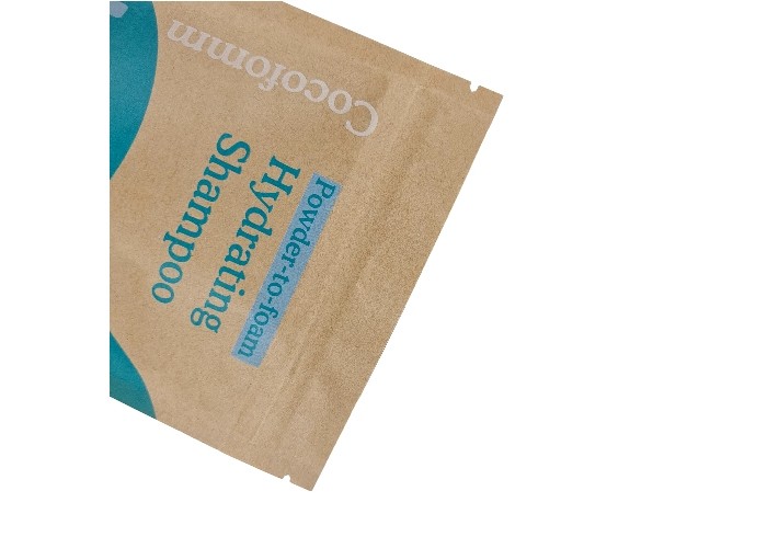 Wholesale Brown Kraft Paper Doypack Smell Proof Edible Packaging Stand Up Pouches