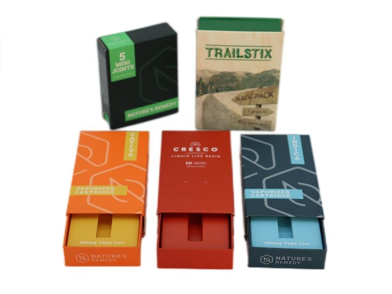 Pre Roll Vape Cannabis Packaging Child Resistant with child lock, blister or paper inner