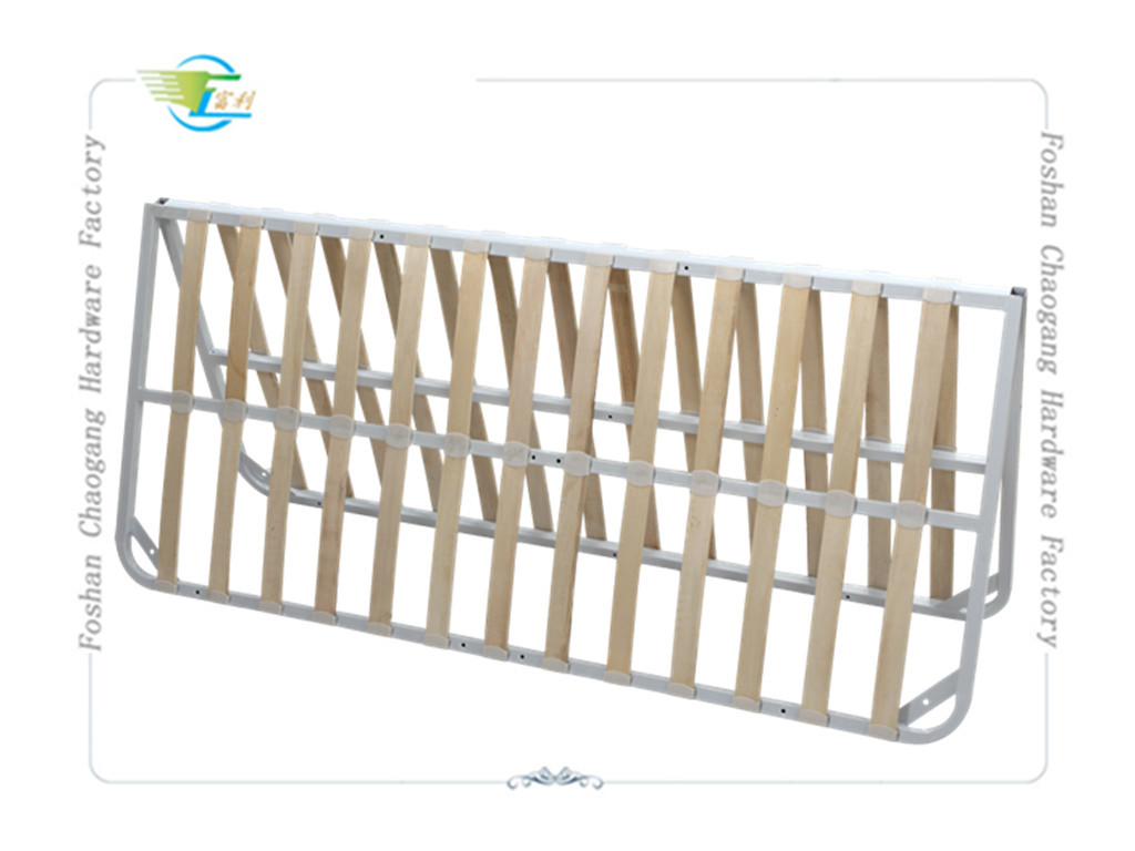 Double Fold Away Metal Slatted Bed Base , Strong Fold Up Metal Bed Frame