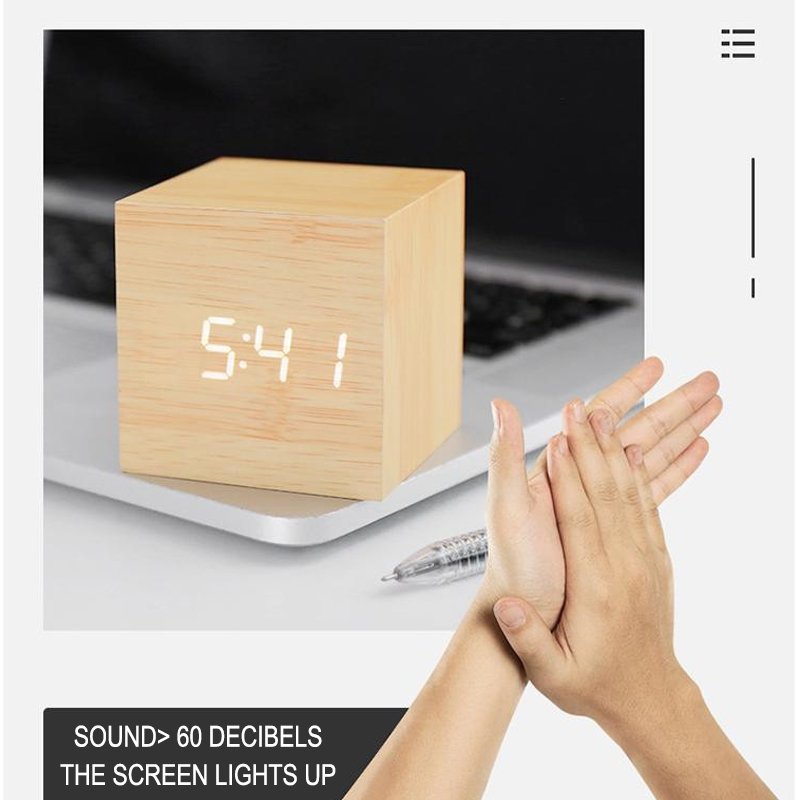 Smart Mini FM Portable Clock Radio With LED Light Bluetooth Speaker