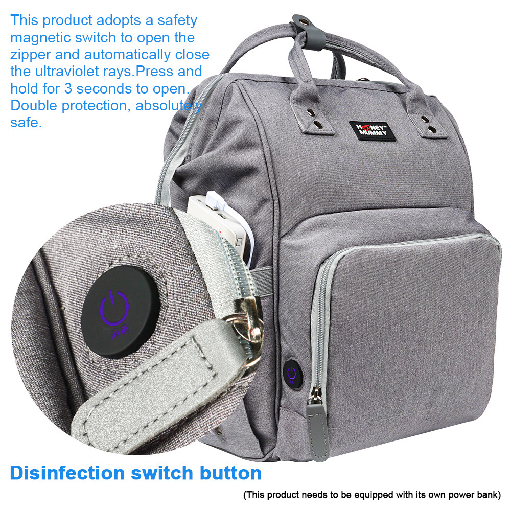 Customized Logo Insulation UV Disinfection Diaper Bag
