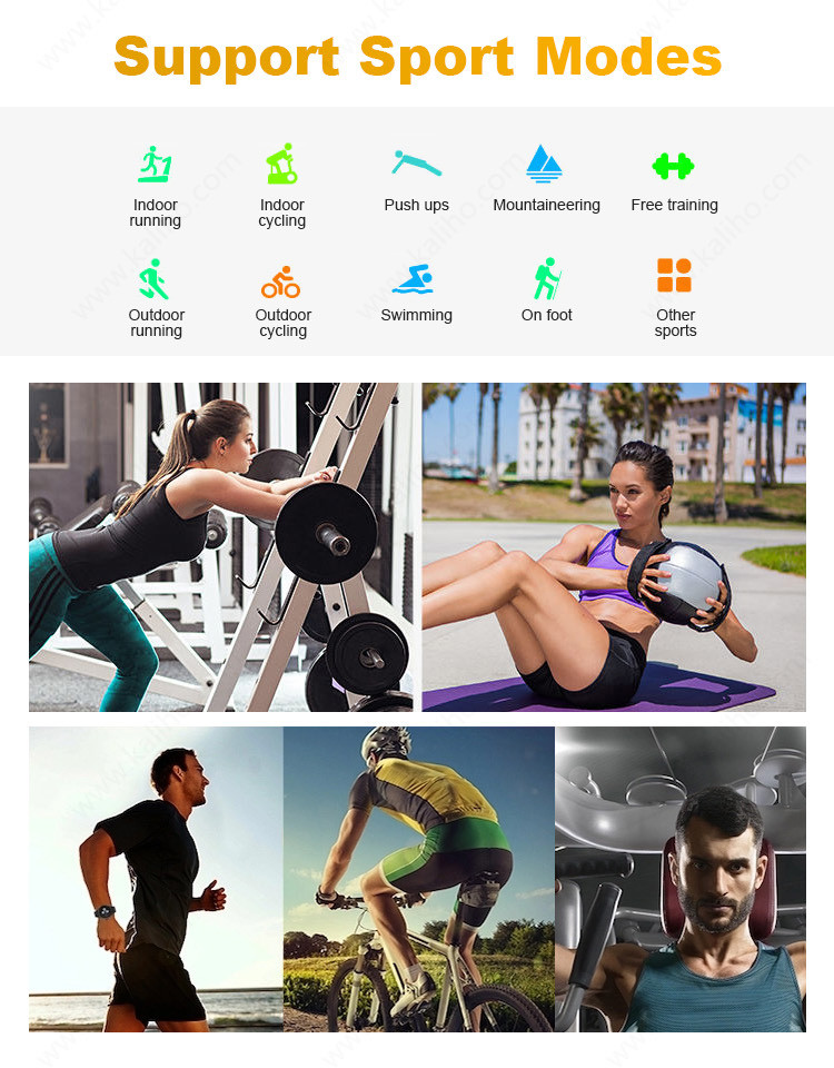 TFT IOS GPS Running Smartwatch Waterproof Heart Rate Monitoring