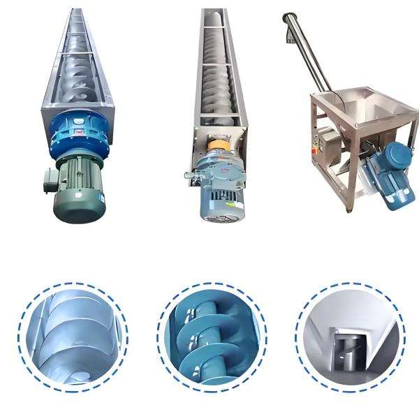 U-Tube Spiral Conveyor For Granular Powder Food With Industrial-Grade Easy-Cleaning And Inclined Design