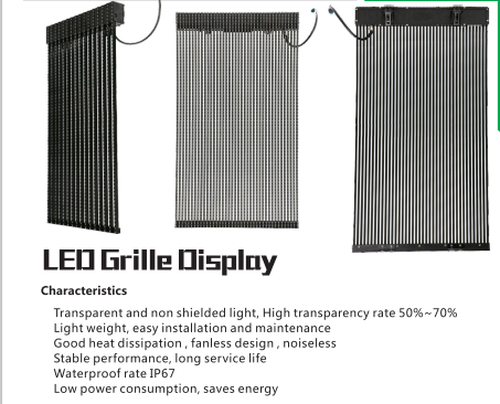 High Performance Indoor Virtual Production P3.91-7.82 Curtain Film Transparent LED Display