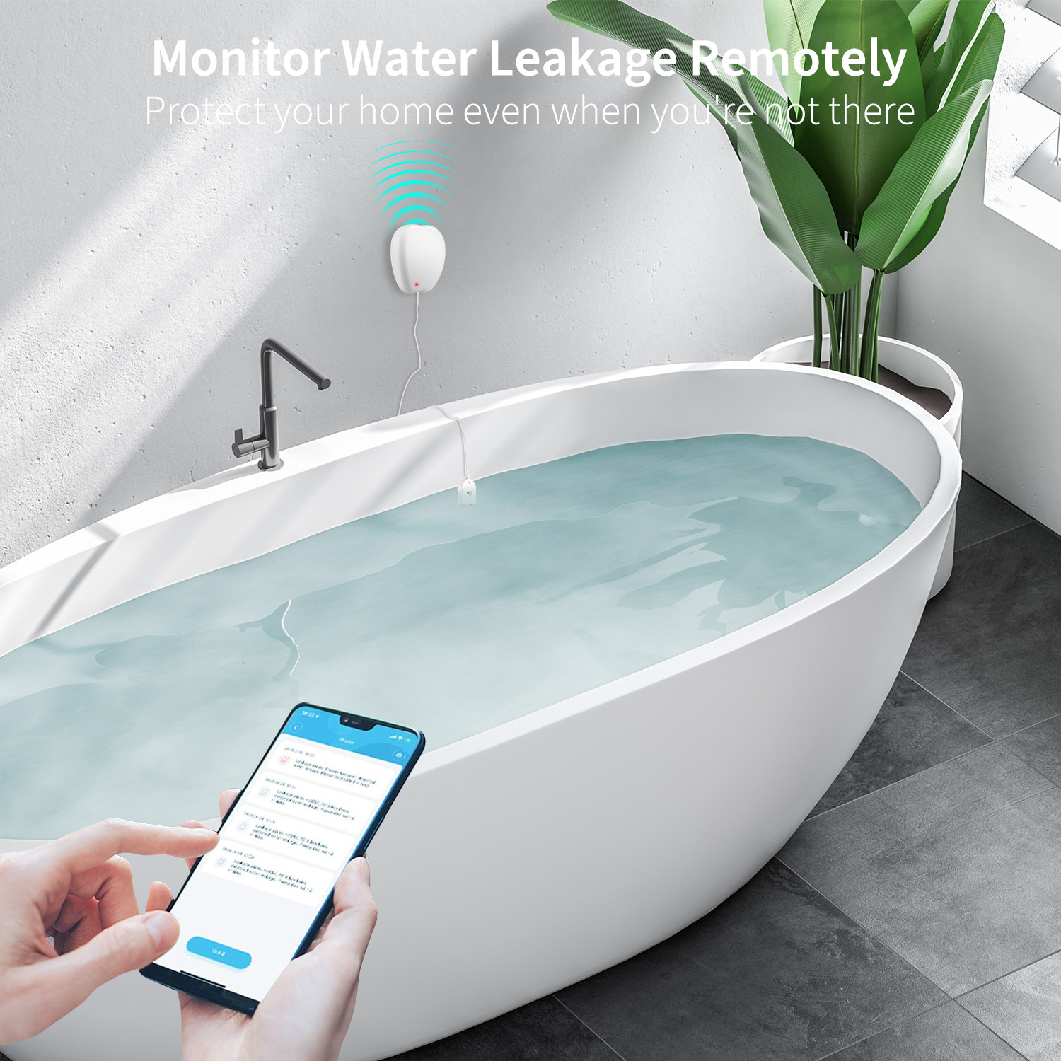 Smart Home For Amazon Alexa Google Home App Remote Control Voice Commands Smart Wifi Wireless Water Leakage Sensor