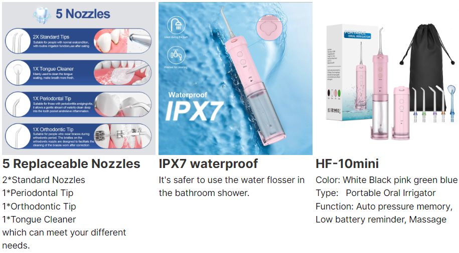 Factory Price Oral Irrigator Electric Dental Water Flosser Teeth Cleaning 2 in 1 Electric Toothbrush With Water Flosser