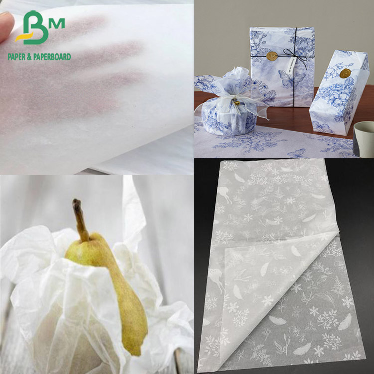 14g 15g 17g Tissue Paper Printing White Garment Wrapping Paper Moisture Proof Paper