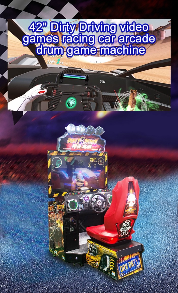 Upgrade Color Cabinet Dynamic Music Dynamic Dirty Driving Racing 42 Inch Game Machine