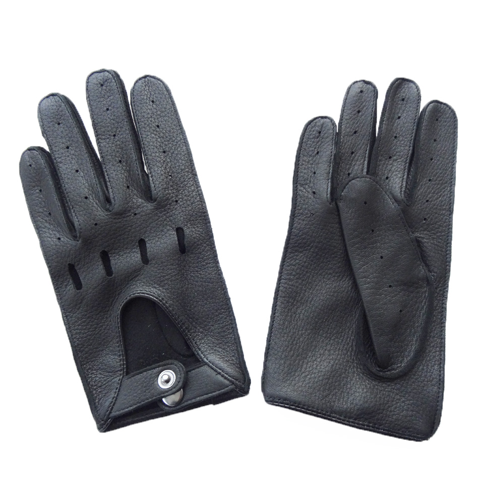 Wholesale high quality Deerskin Driving Machine Sewing Men leather gloves