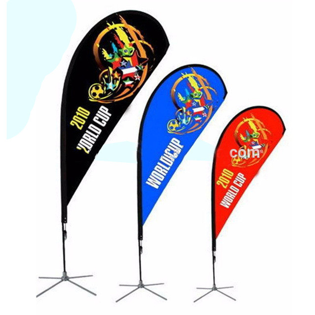 230gsm Polyester Custom Beach Flag Wind Resistant For Promotion Event