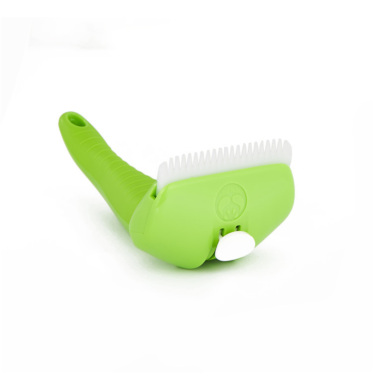 Durable Pet Deshedding Comb Modern With Safety Cover / Convenient Eyelet