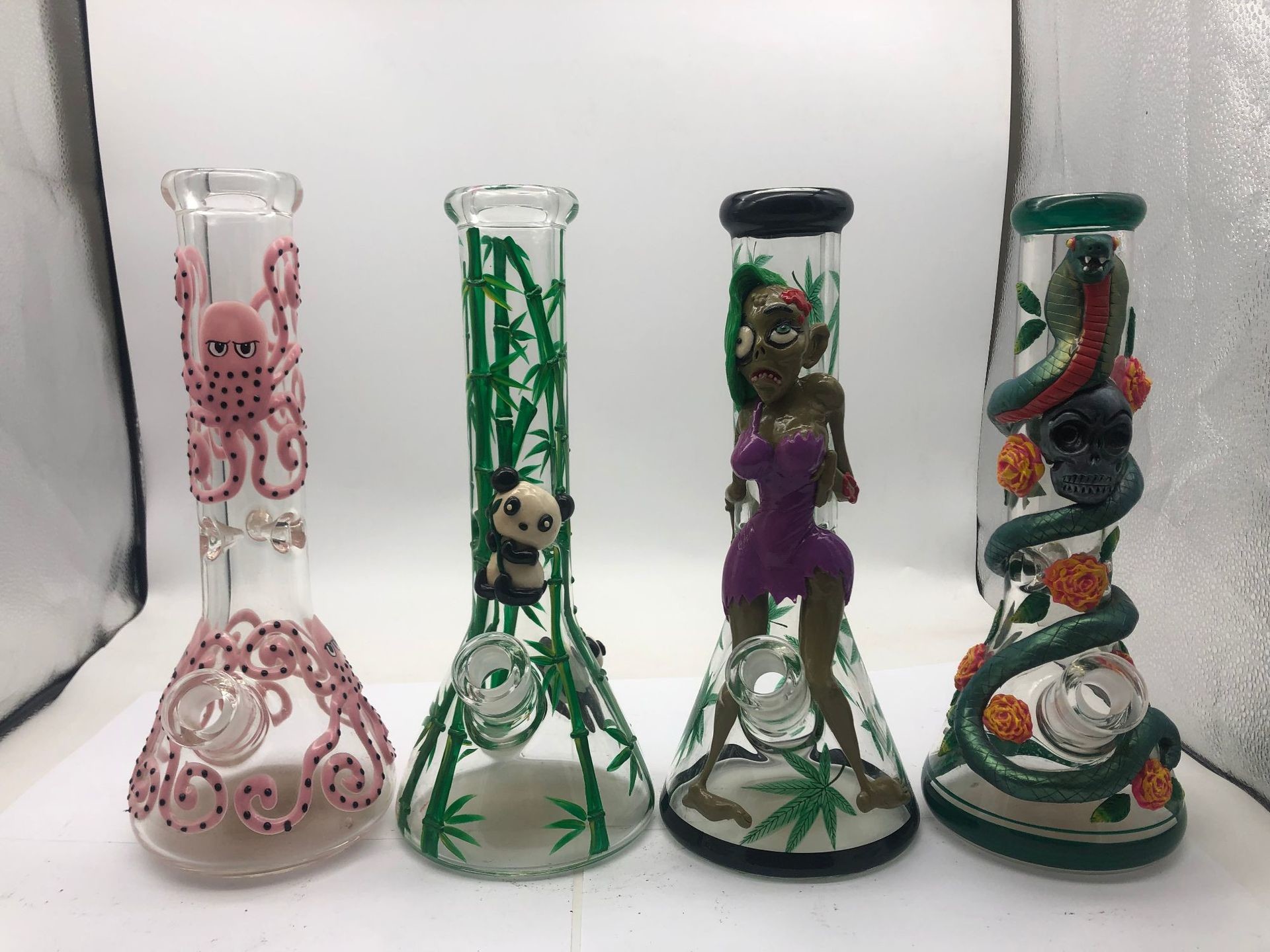 Colorful Glass Hookah Smoking Pipe 6Inch Shisha Bong Water Pipe