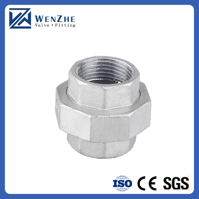 304 Stainless Steel Union Female Joint Pipe Transition Fittings for 0-10 BAR Pressure