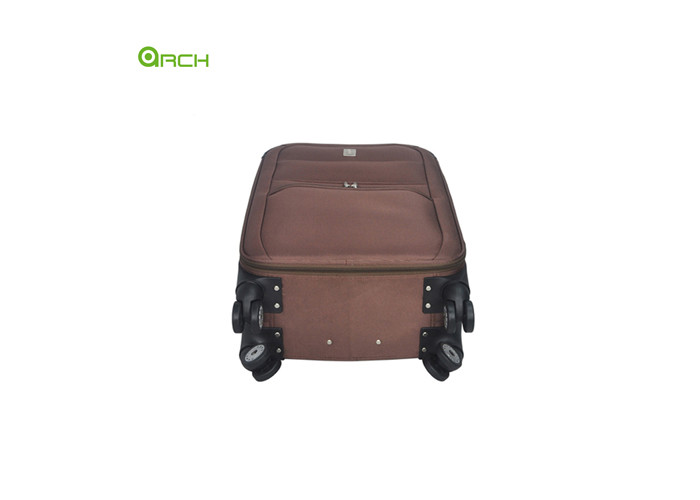 1680D Suitcase Soft Sided Luggage with One Front Pocket and Double Spinner Wheels
