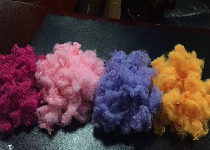 SGS Certified Polyester Staple Fiber More Than 100 Colors Well Stocked