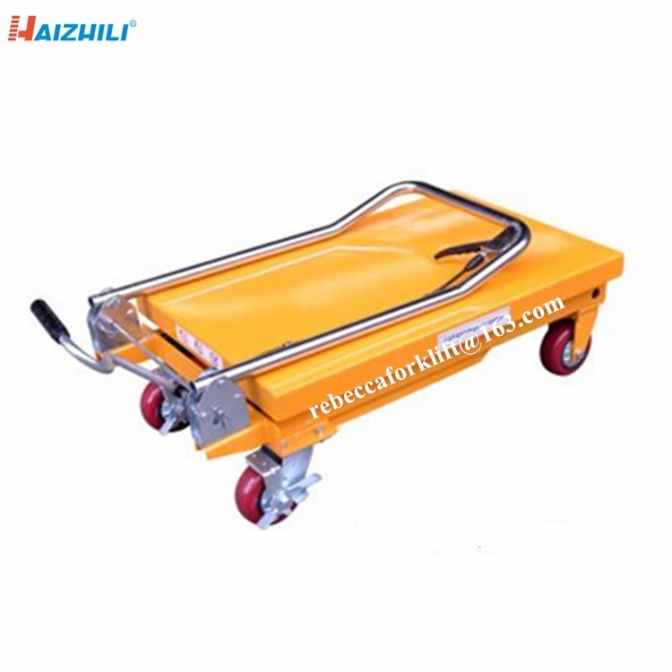 500kg Load Capacity Manual Scissor Lift Table With Convenient Foot Pump