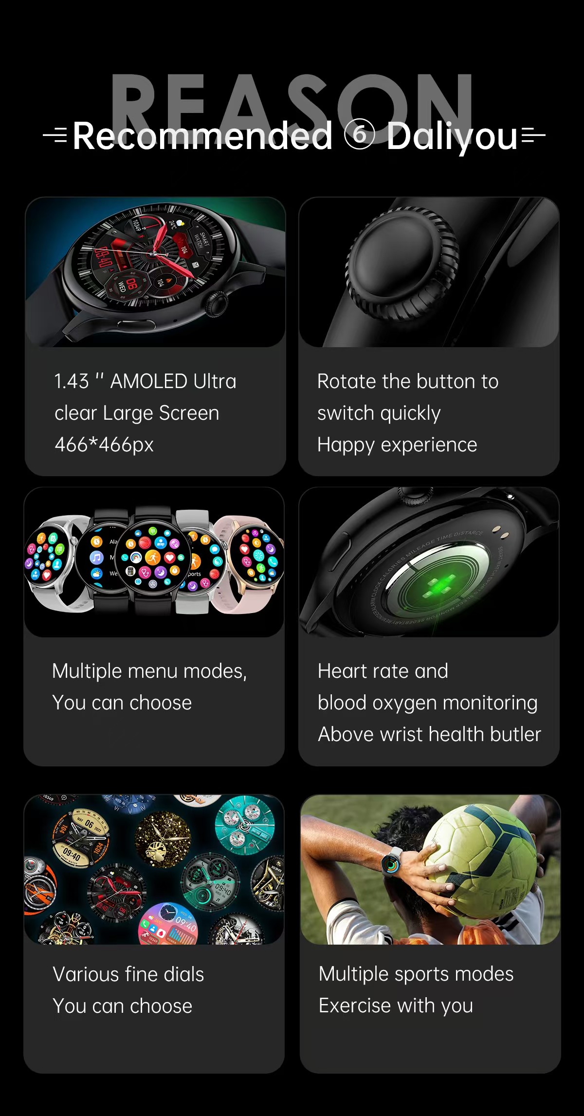 HK85 Smart Watch 1.43 Inch Screen BT Calling Smart Watch Blood Pressure Heart Rate Monitor