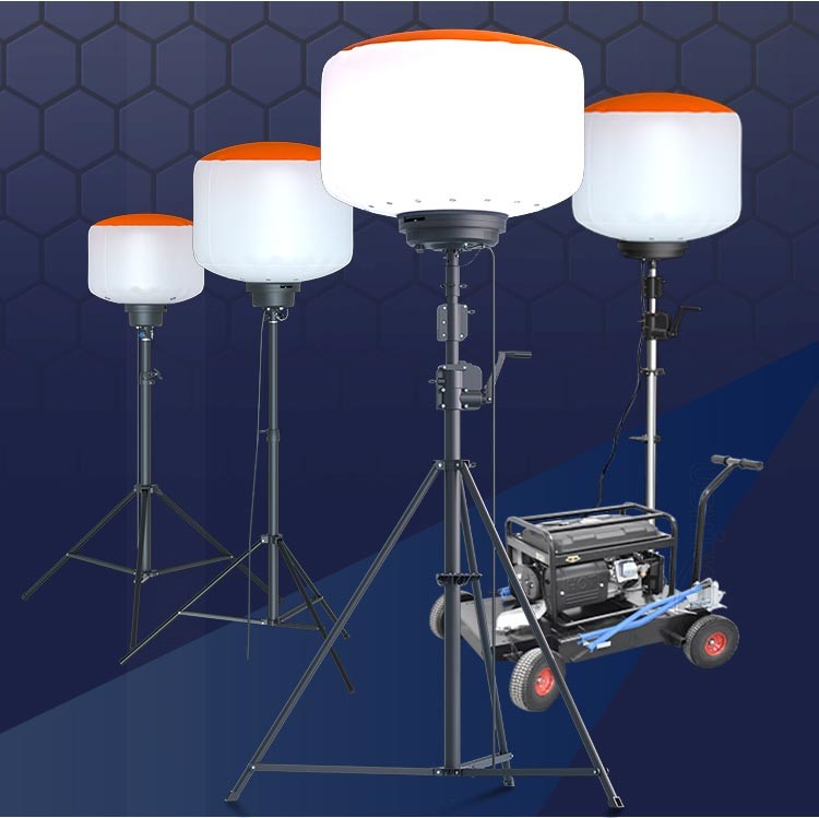 600w Portable Balloon Light Tower 360 Degree Illumination For Outdoor Parties Events Exhibitions Camping