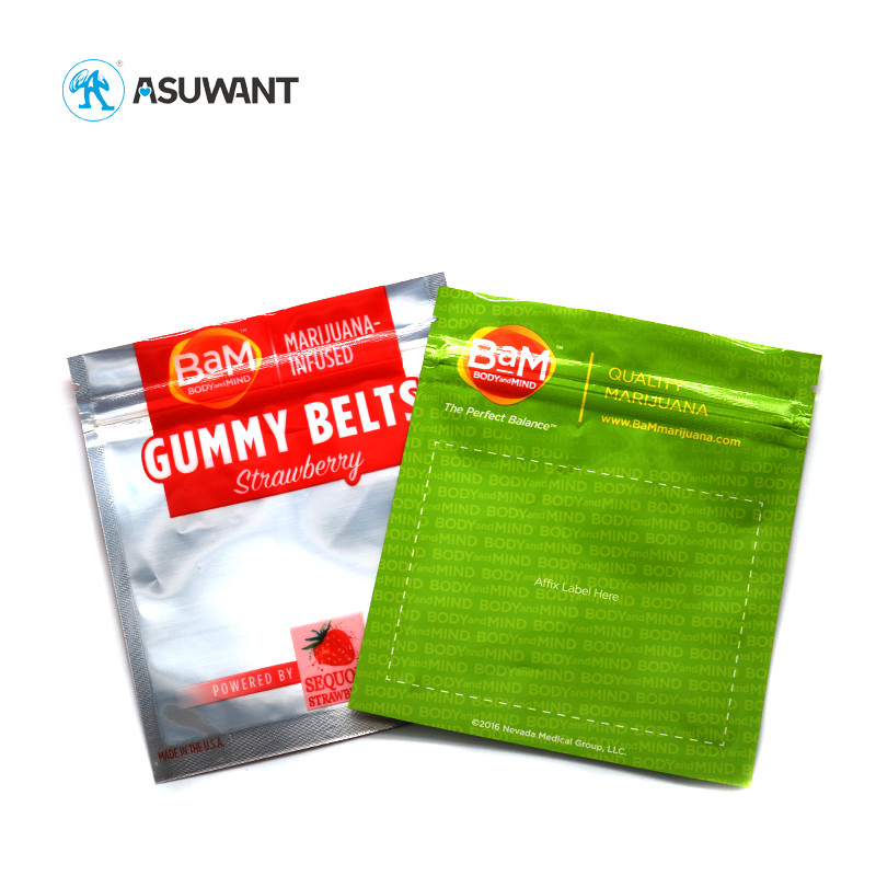 Weed Packaging Smell Proof Zipper Bags Small Sachet Plastic Cigar Bags