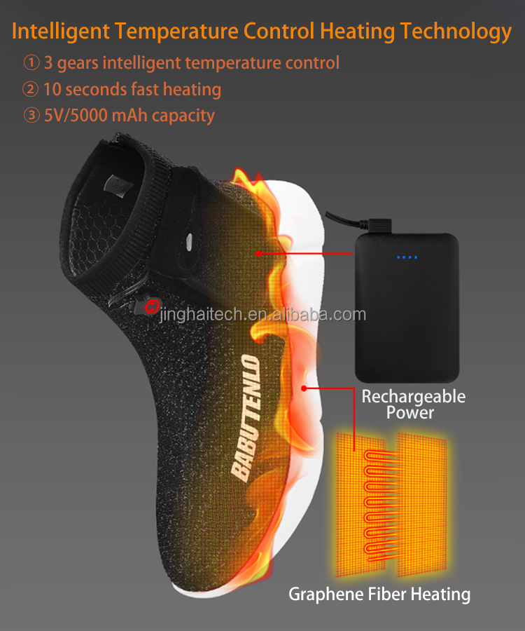 5V Rechargeable Heated Vest Electrically Heated Shoes With 5000mAh Rechargeable Power