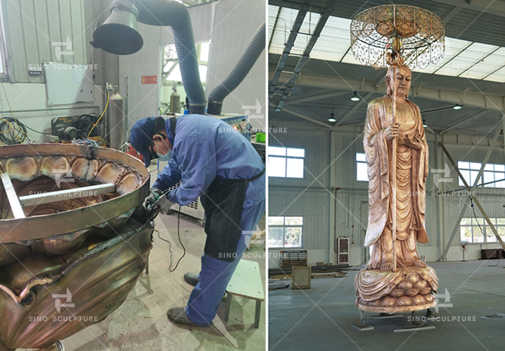 Bronze Casting Process of the Buddha Statue in Sino's Foundry