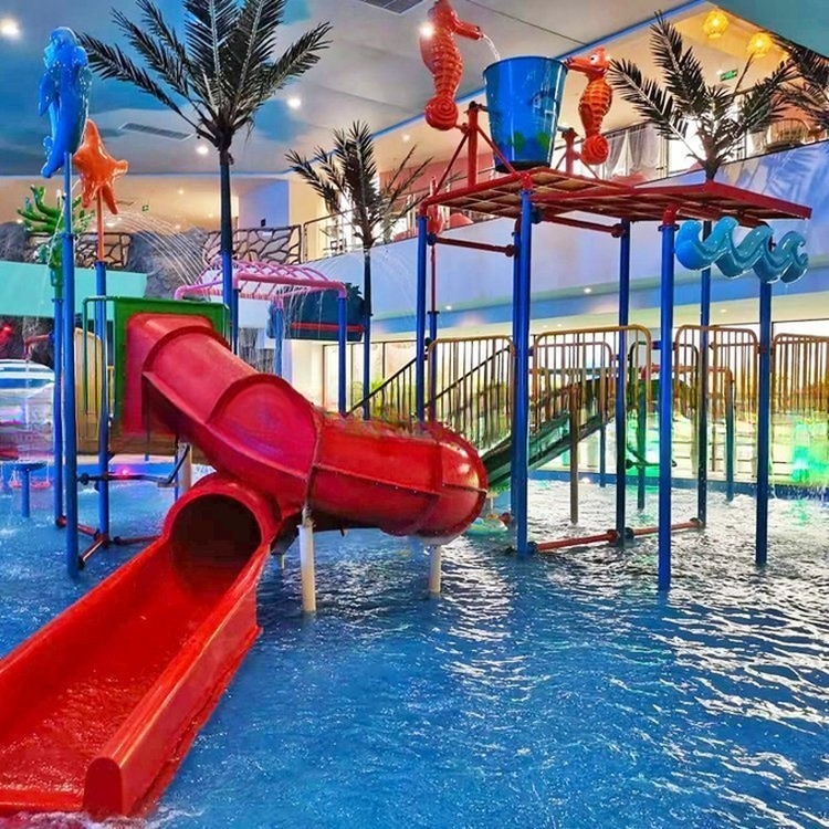 Indoor Water Park Fiberglass Water House Slide for Family