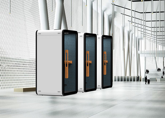 Multi Person Meeting Room Booth Aluminum Frame Silent Private Phone Booth For Office
