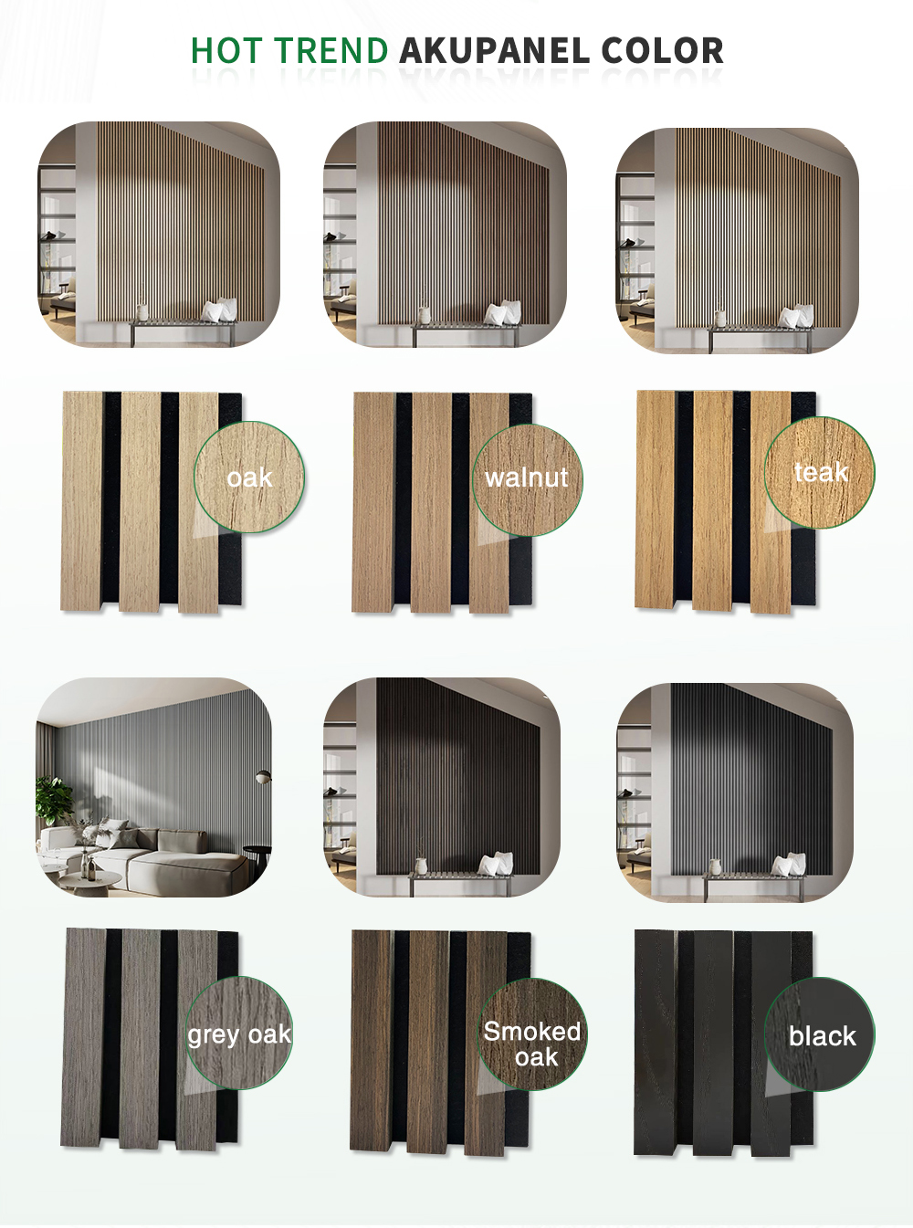 Modern Design Style 12kg/pc Acoustic Wood Veneer MDF Slatted Panel with Polyester Backing