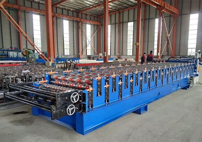 Double deck roll forming machine roll formers metal roofing corrugated steel sheet wall panel tile making machine