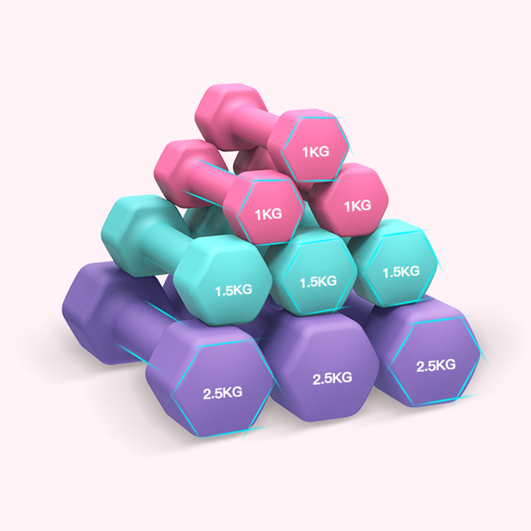 1kg Multi Color Fitness Neoprene Dumbbell Pink Muscle Strength