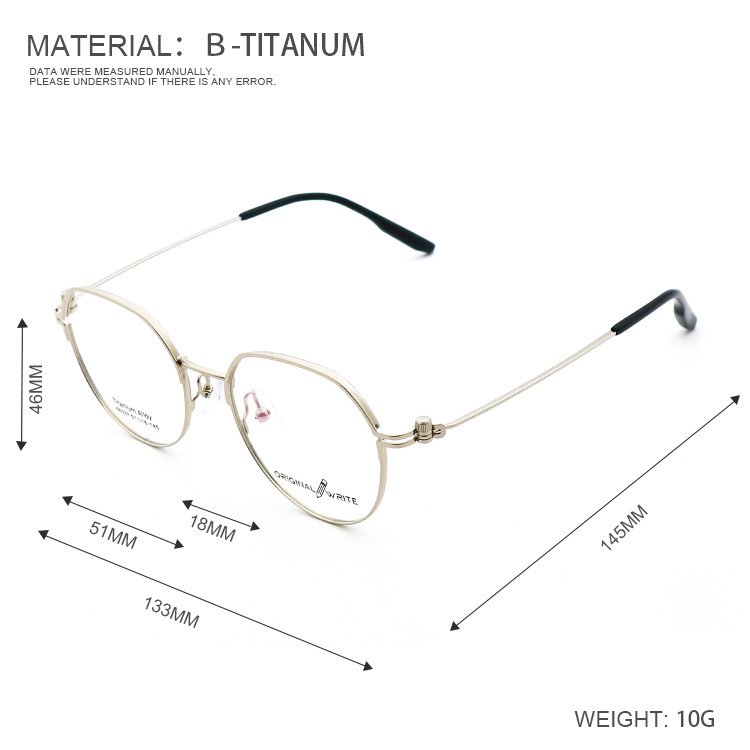 Fad IP Plating Β Titanium Glasses Frame For Men And Women 66337