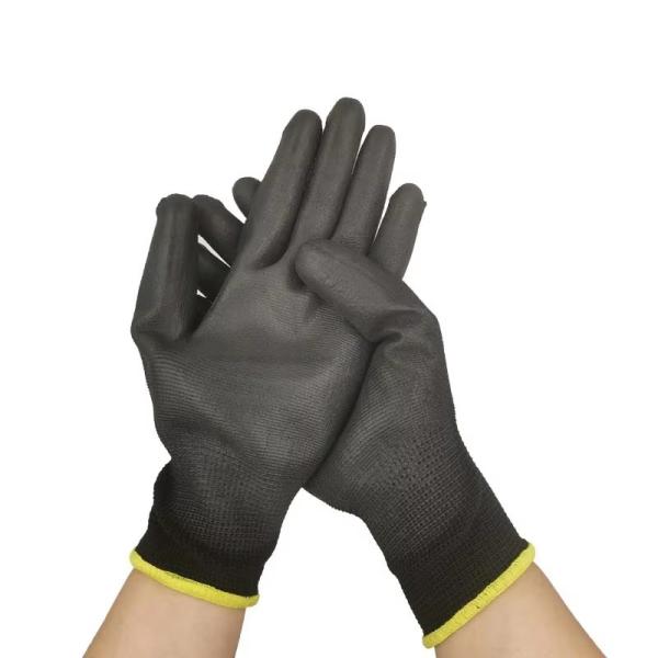 Wholesale Polyurethane Coating Polyester Protection Gloves 13G Nylon Safety Hand