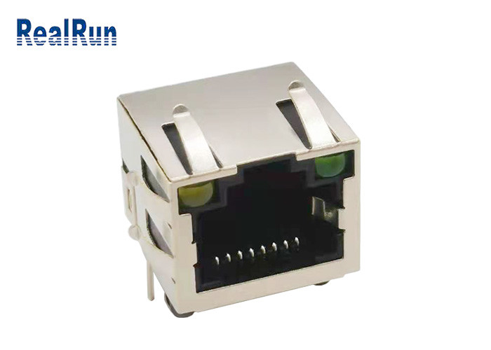 PA6T PBT RJ45 Female Connector Socket Elastic Shell Shield