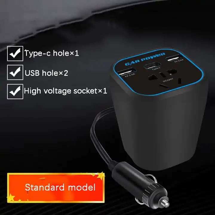 150W Car Inverter Dc 12V To 220V Power Converter Converter Step Down Usb Car Power Inverter Dc 12V To 110V Ac Car Charge