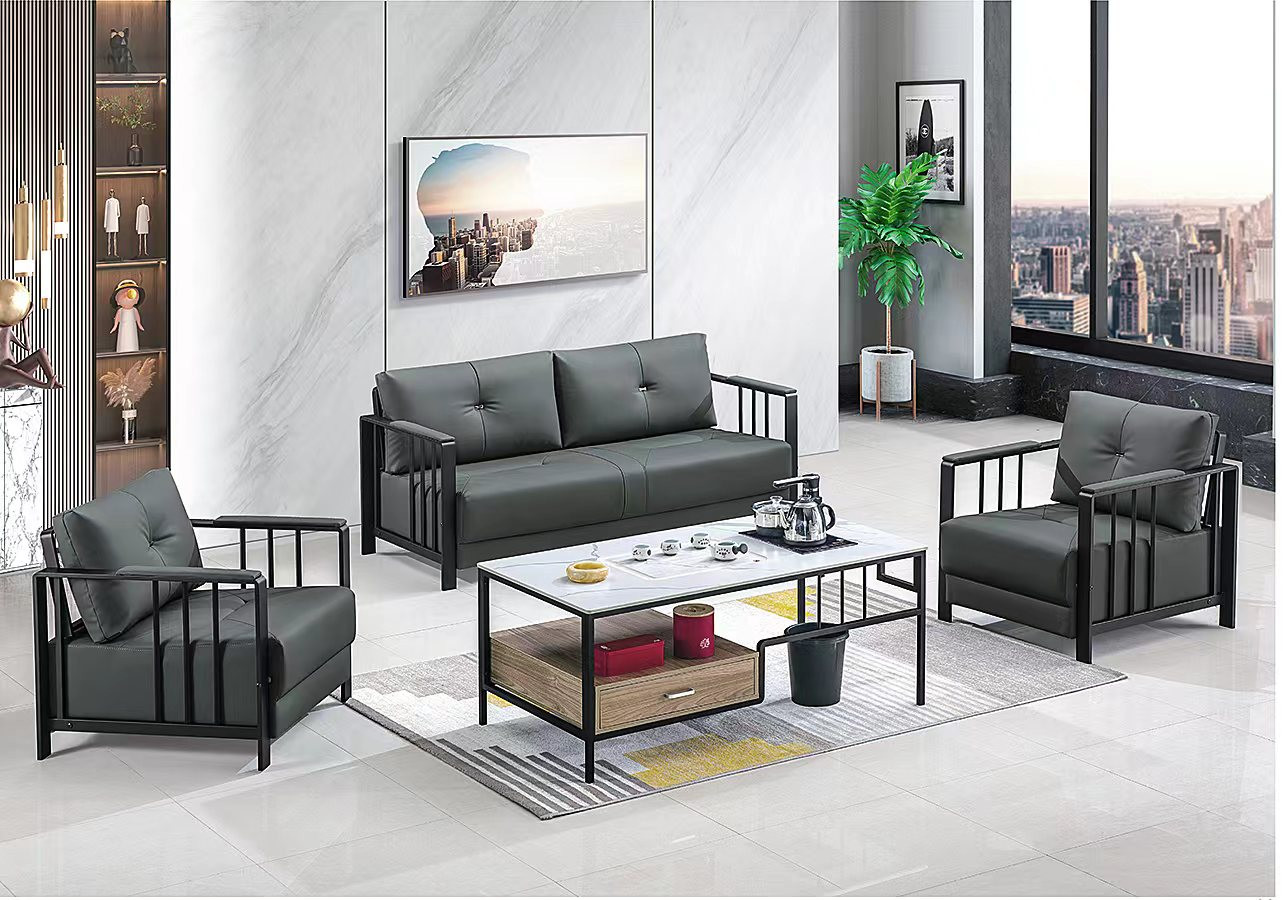 Modern Beauty Spa Salon Waiting Room Sofa 1 3 Seat Comfort Office Sofa Leather Reception Sofa Couch