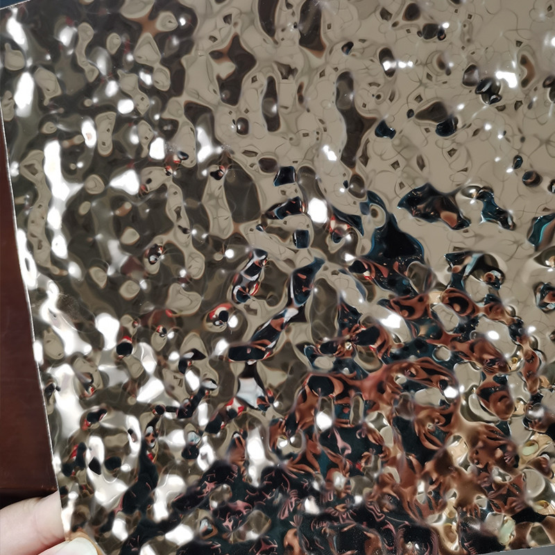 Embossed Textured Stainless Steel Water Ripple Sheet For Ceiling Decorative