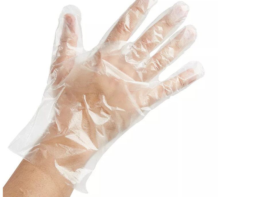 Waterproof Disposable Pe Gloves , Food Handling Plastic Gloves For Household